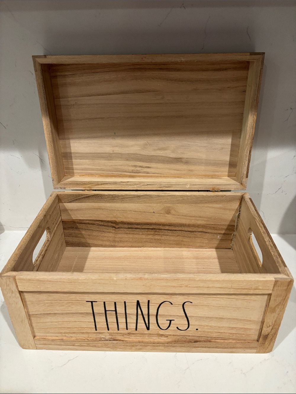 Rae Dunn Rustic “THINGS” Storage Box - Picture 3 of 7